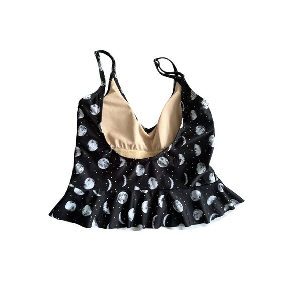 KORTNI JEANE Moon Lunar Phases Print Swim Tankini Top Size XS - Picture 3 of 5